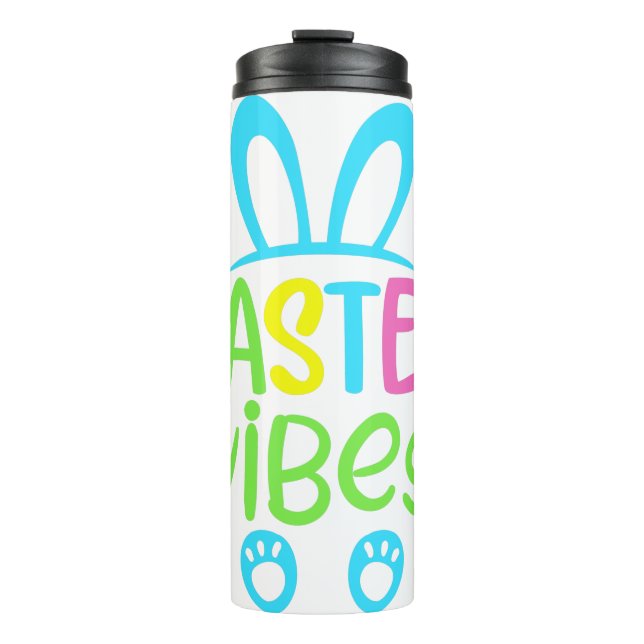 Easter Vibes Pastel Thermal Tumbler (Front)
