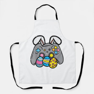 Easter Video Game Bunny Eggs Gaming Gamer Boys Men Apron
