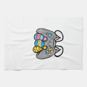 Easter Video Game Bunny Eggs Gaming Gamer Boys Men Kitchen Towel