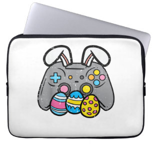 Easter Video Game Bunny Eggs Gaming Gamer Boys Men Laptop Sleeve