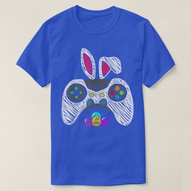 Easter Video Game Bunny Eggs Gaming Gamer Boys Men T-Shirt (Design Front)