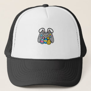 Easter Video Game Bunny Eggs Gaming Gamer Boys Men Trucker Hat