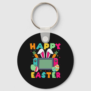 Easter Video Game Bunny Gaming Controller Gamer Bo Keychain