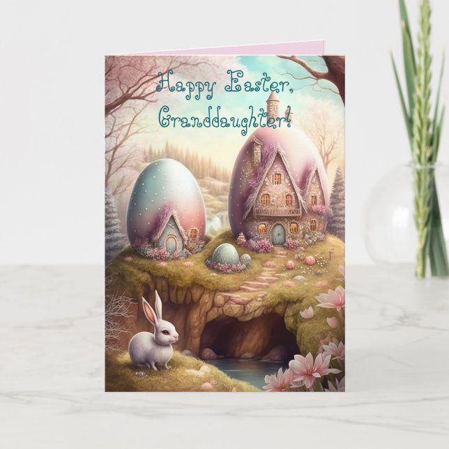 EASTER VILLAGE GRANDDAUGHTER CARD (Front)