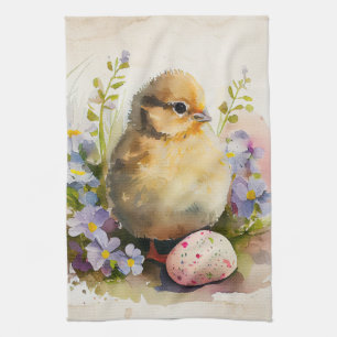 Easter Vintage Chick  Kitchen Towel