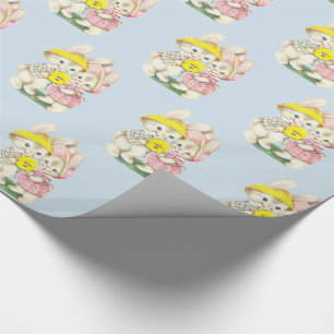 Easter Vintage Easter Bunny Bunnies Rabbits Wrapping Paper