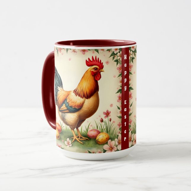 Easter Vintage Holiday Trendy Easter Collection Mug (Front Left)