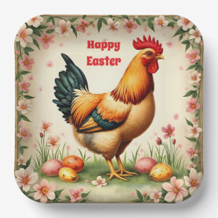 Easter Vintage Holiday Trendy Easter Collection Paper Plate