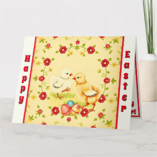 Easter Vintage Little Chicken Holiday Collection Card