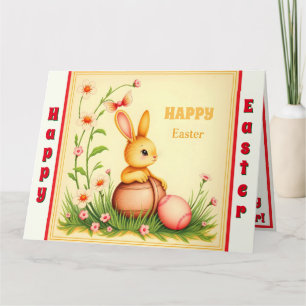 Easter Vintage Rabbit Holiday Collection Card