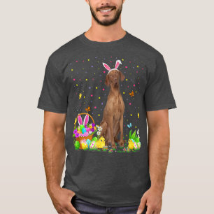 Easter Vizsla Dog Bunny Egg Hunting Vizsla Easter T-Shirt