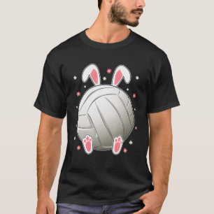 Easter Volleyball Bunny Ears Easter Volleyball Pla T-Shirt