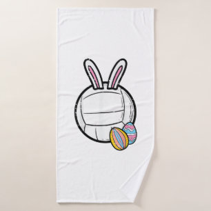 Easter Volleyball Bunny Sports Player Women Girls  Bath Towel