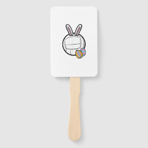 Easter Volleyball Bunny Sports Player Women Girls  Hand Fan