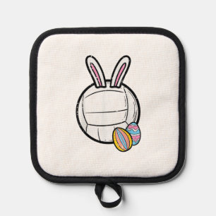 Easter Volleyball Bunny Sports Player Women Girls  Pot Holder