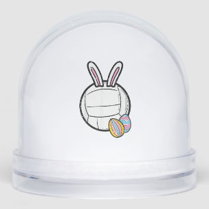 Easter Volleyball Bunny Sports Player Women Girls  Snowglobe