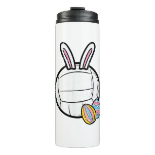 Easter Volleyball Bunny Sports Player Women Girls  Thermal Tumbler