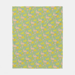 Easter Wallpaper Fleece Blanket