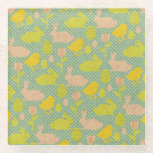 Easter Wallpaper Glass Coaster