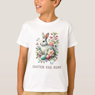 Easter Watercolor Bunny & Flowers T-Shirt