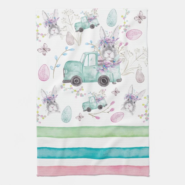 Easter Watercolor Design Kitchen Towel (Vertical)