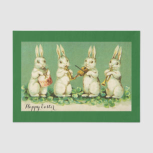 EASTER WHITE RABBIT ORCHESTRA Music Making Rabbits Tissue Paper