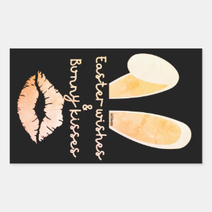 EASTER WISHES & BUNNY KISSES easter gift idea Sticker