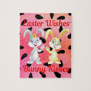 EASTER WISHES, BUNNY KISSES JIGSAW PUZZLE