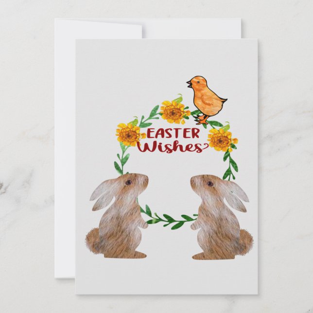 Easter Wishes Holiday Card (Front)