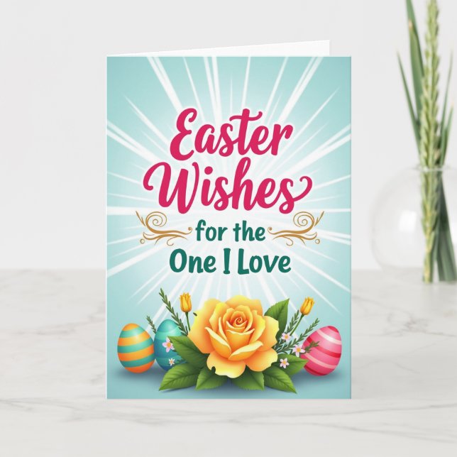 Easter Wishes Love Card (Front)
