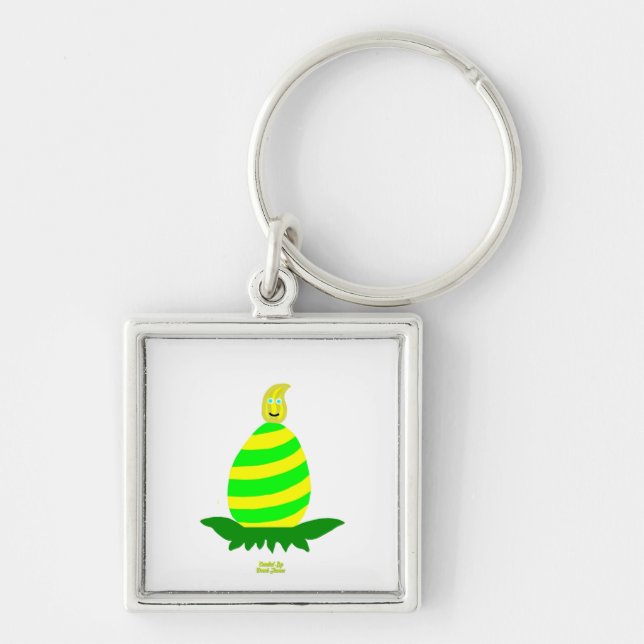 Easter Wishes Premium Square Keychain (Front)