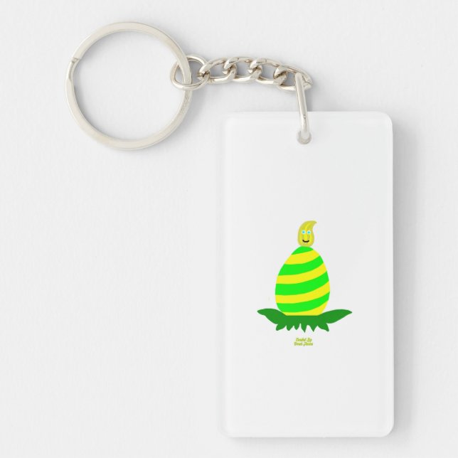 Easter Wishes Rectangle Keychain (Front)