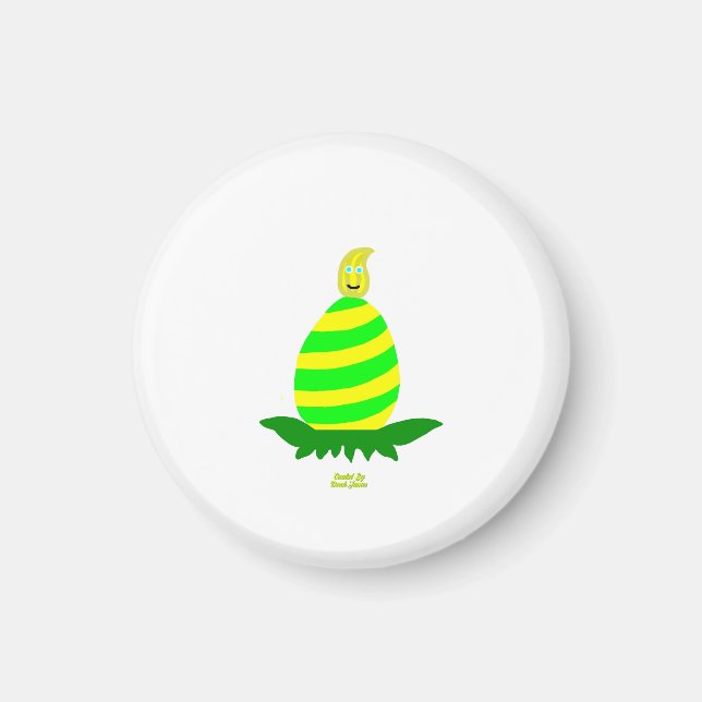 Easter Wishes Round Magnet (Front)