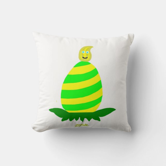 Easter Wishes Square Throw Pillow (Front)