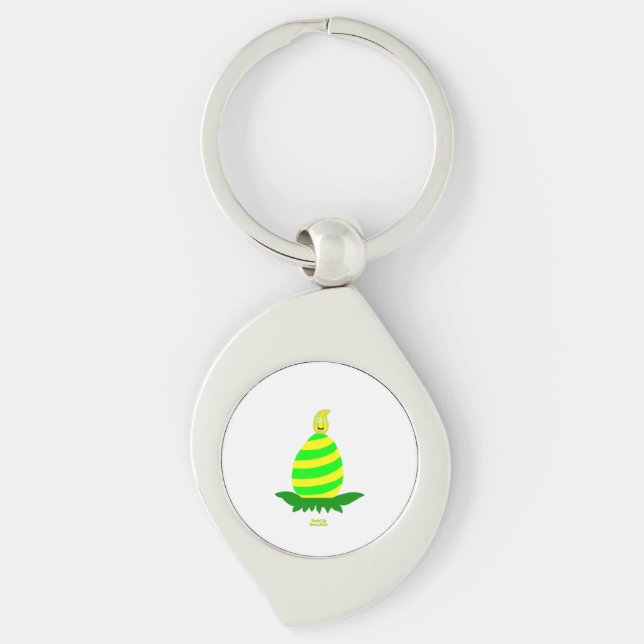 Easter Wishes Swirl Keychain (Front)