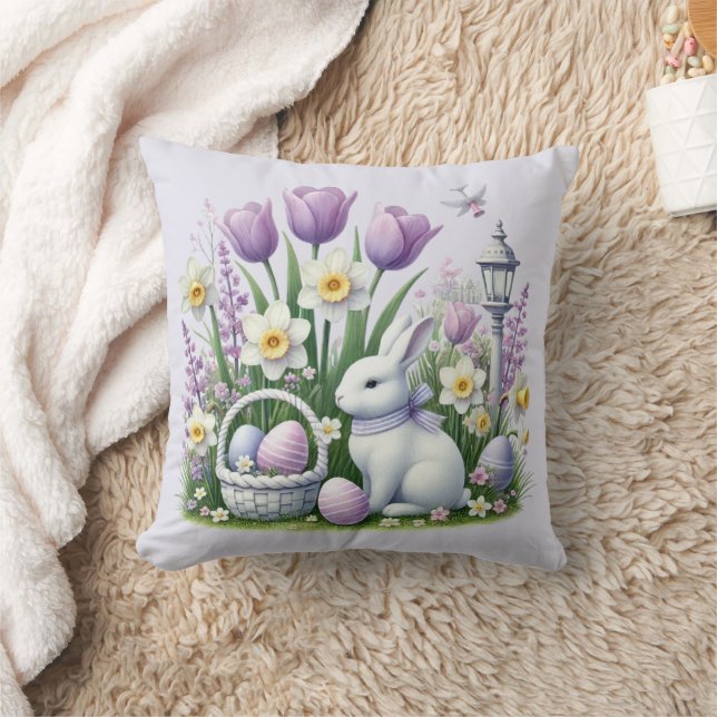 Easter Wishes Throw Pillow (Blanket)