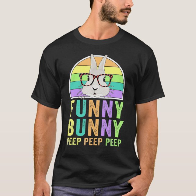 Easter With My Gnomies Bunny Ears Egg Hunting Happ T-Shirt (Front)