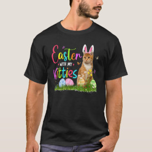 Easter With My Kitties Cute Bunny Kitties Easter E T-Shirt