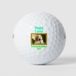 Easter World's Best Dog Dad Ever Pet Photo Golf Balls