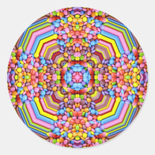 EASTER ~WOW! Multicolored CANDY for Easter Giving~ Classic Round Sticker