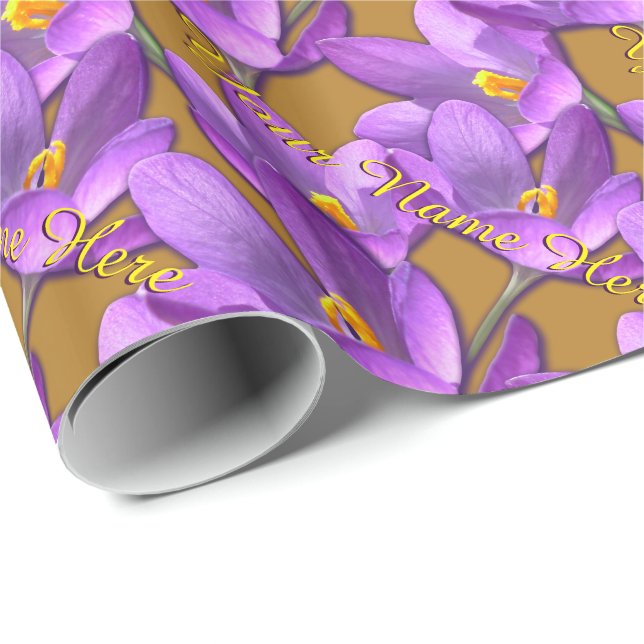 Easter Wrapping Paper Spring Crocus Gift Paper (Roll Corner)