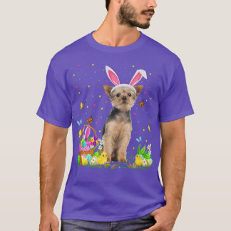 Easter Yorkie Dog Bunny Egg Hunting Yorkie Easter T-Shirt