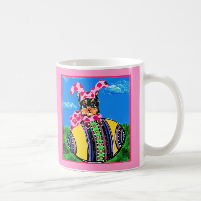 Easter Yorkie Poo Coffee Mug (Right)