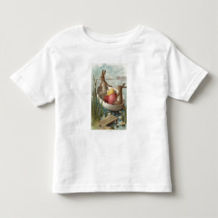 EasterBunnies in a Boat with Coloured Eggs Toddler T-shirt