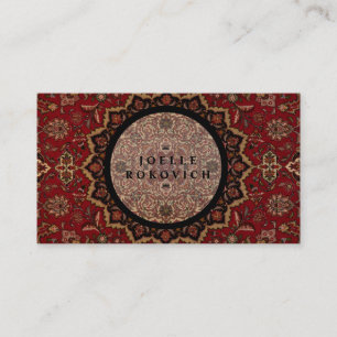 Eastern Accent Vintage Persian Carpet Pattern Business Card