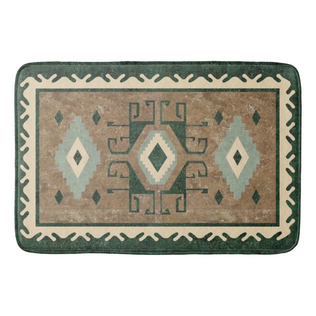 Eastern Accent Vintage Persian Pattern Bath Mat (Front)