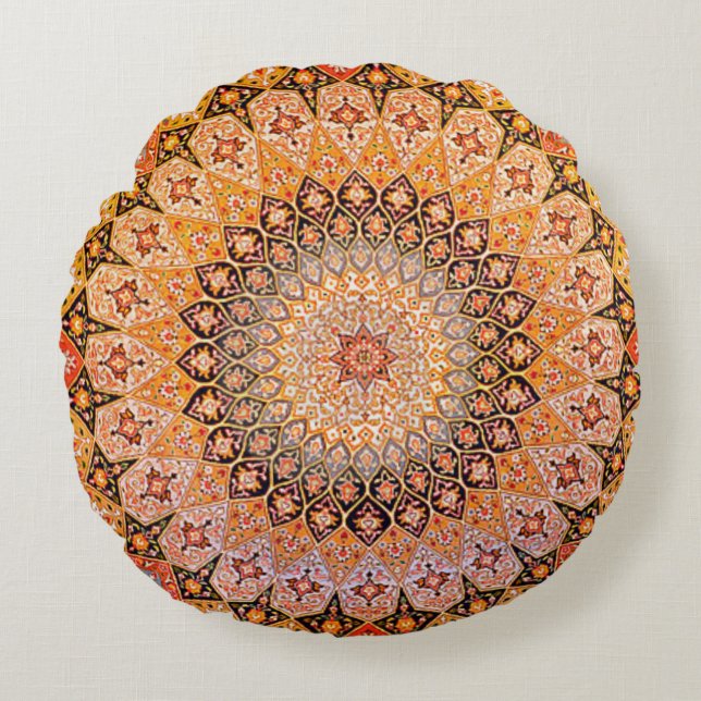 Eastern Accent Vintage Persian Pattern Round Pillow (Front)