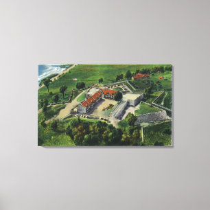 Eastern Aerial View of the Fort Grounds Canvas Print