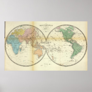 Eastern and Western Hemispheres Poster