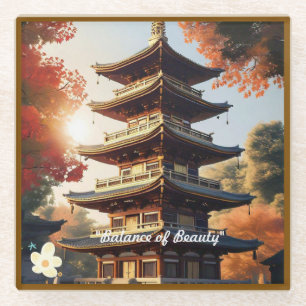 "Eastern Balance" Glass Coaster